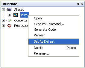 Setting the default alias
