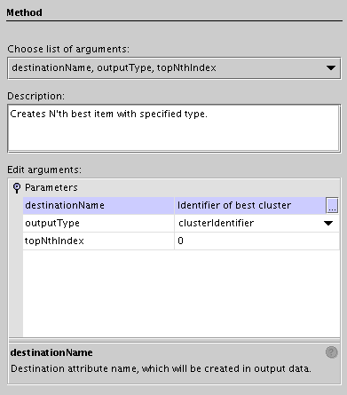 ClusteringRankItem settings