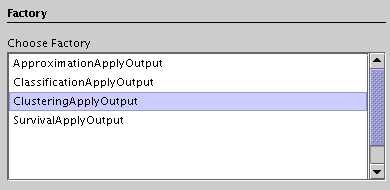 Output type dialog