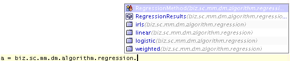 Code completion - support for packages