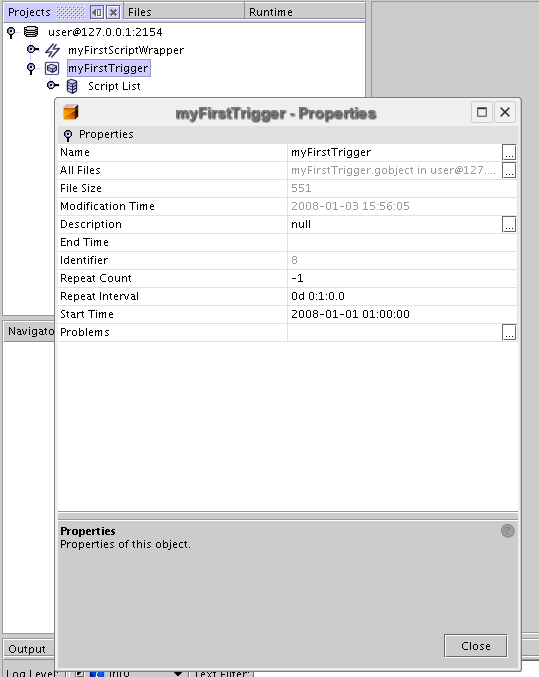 Properties of the trigger
