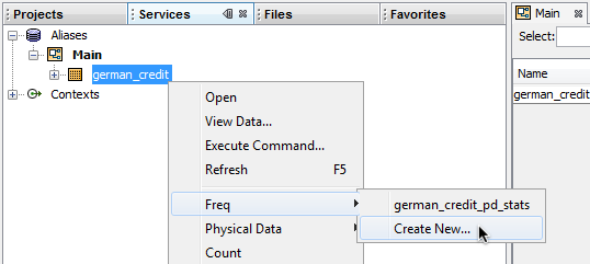 Launching Freq from the services component